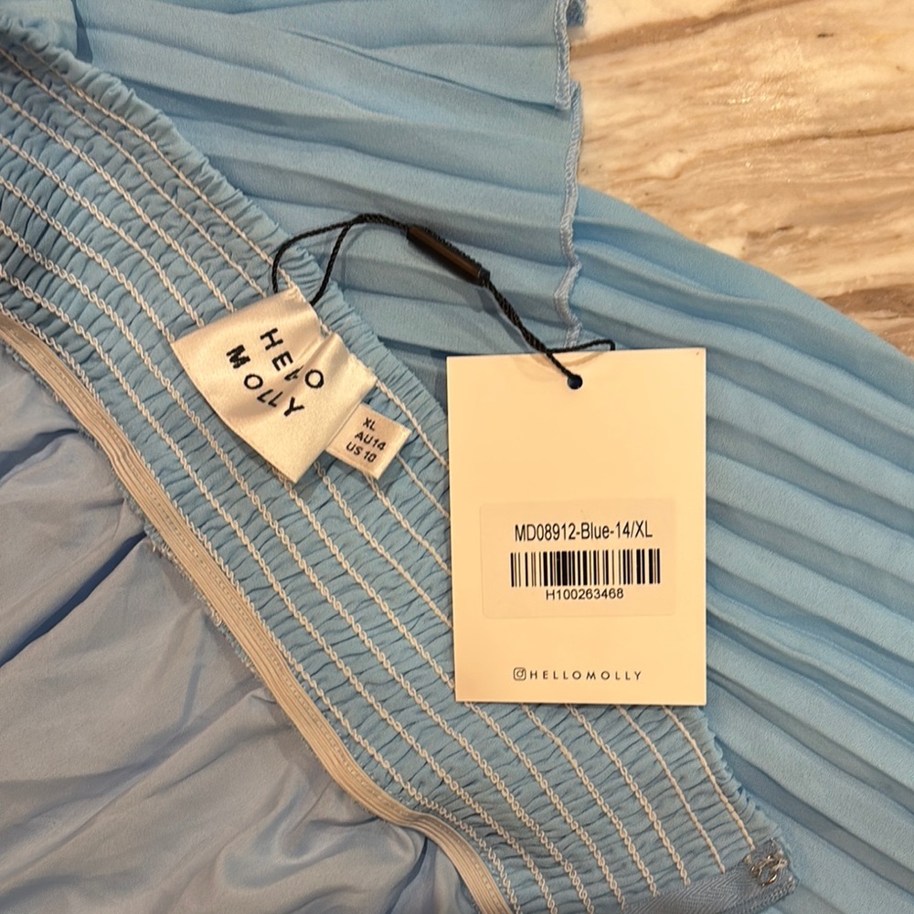 Hello Molly Light Blue Pleated Dress - Picture 9 of 12